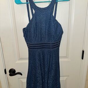City Studio Blue Lace Dress